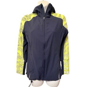 Brooks Nightlife Reflective Running Jacket Womens Small Dark Gray Yellow NWT